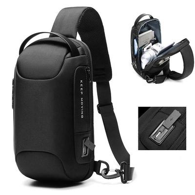 Sac de poitrine fonctionnel imperméable pour homme, Logo personnalisable, Sac à bandoulière décontracté pour affaires
