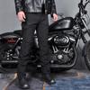 RENHE Motorcycle Riding Windproof and with Straight Size L Men's Pants, Waterproof, Protectors, Breathable, Fit, Black,