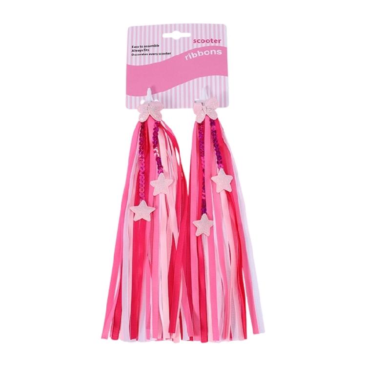 

Fashion Bike Handlebar Streamers Bike Tassels Ribbon Ornaments Colorful Bike Streamers Cycling Decorate Accessory рожевий