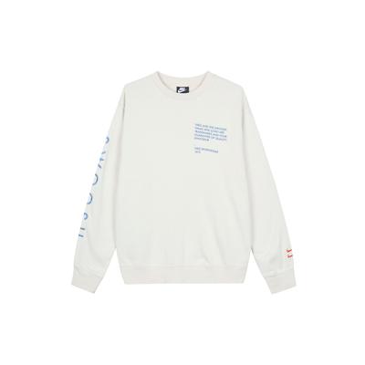 Nike Fransız Havlu Kumaş Bisiklet Yaka Nakışlı Sweatshirt Erkek Üst Beyaz DJ0466-104