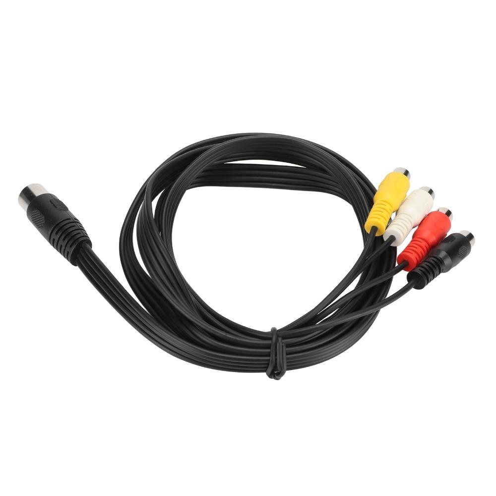 Plug and Play 5 Pin Male Din to 4RCA Female Cable 4.9ft Conversion Cord Audio Cable Connector  DVD