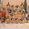 Mini Led Christmas Village Houses Building Xmas Winter Village Town Buildings Collection Home Indoor Room Decoration Xmas Gifts