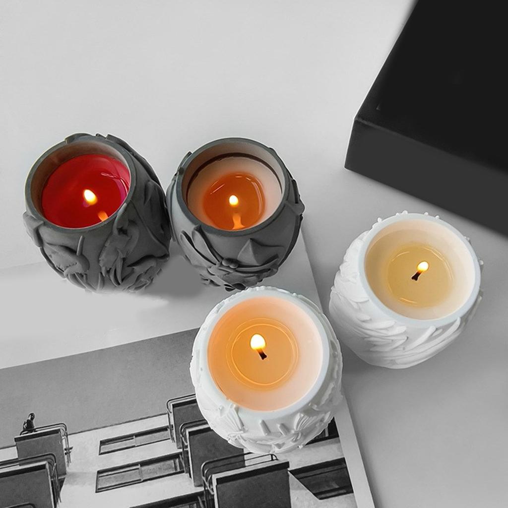 Versatile Silicone Planter and Candle Holder Molds Flexible Silicone Brush Container Mold Personalized Candle Cup Mold