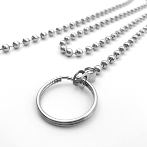 Zthluyc Bath Chain, Bath Plug Chain, Bath Ball Chain, Bath Plug Chain, 304 Stainless Steel, Bath Tap Chain, Double Rings on Both Ends, Total Length 74