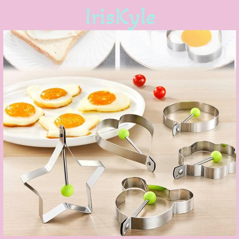 Enhanced Stainless Steel Egg Mold Set Heart Star Shapes For Effortless Egg And Cake Making