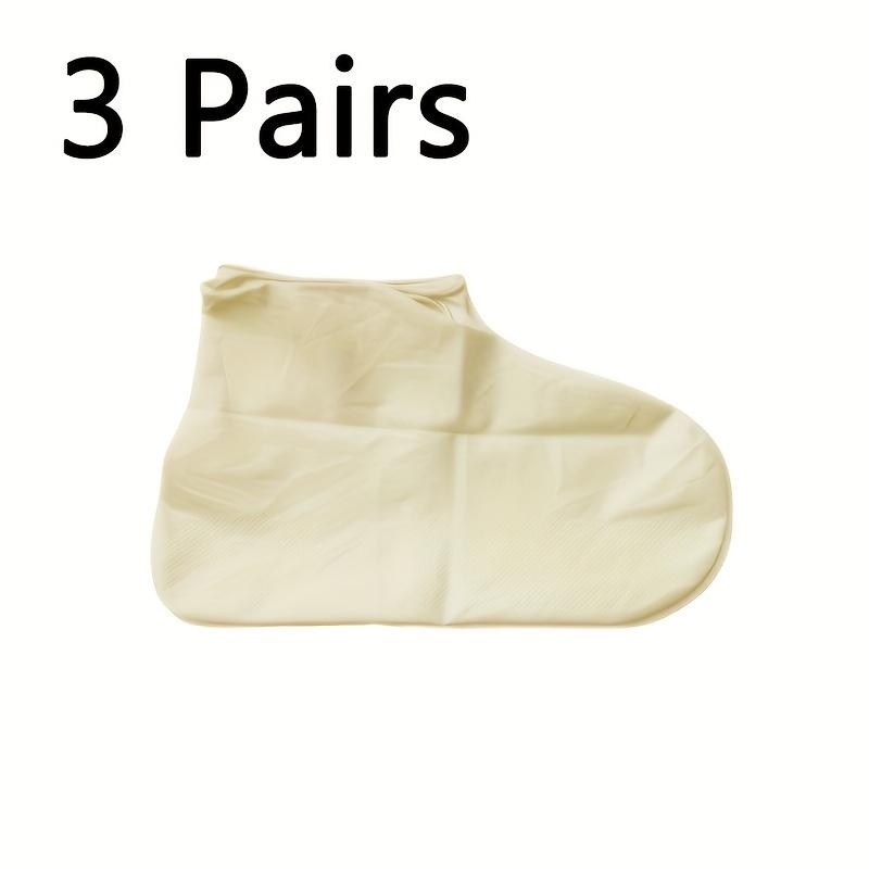 

3 Pairs Boots Waterproof Shoe Cover Silicone Material Unisex Shoes Protectors Rain Boots for Indoor Outdoor Rainy Days Reusable