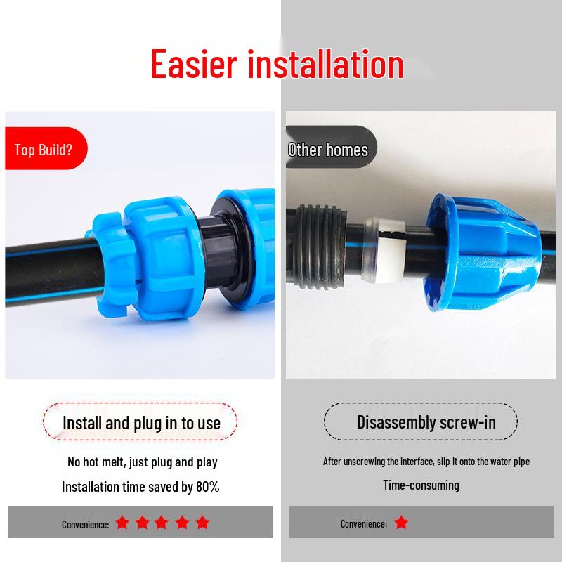 PE Quick Connect Water Pipe Fittings: 4-Point, 6-Point, 25mm Direct Tap Union