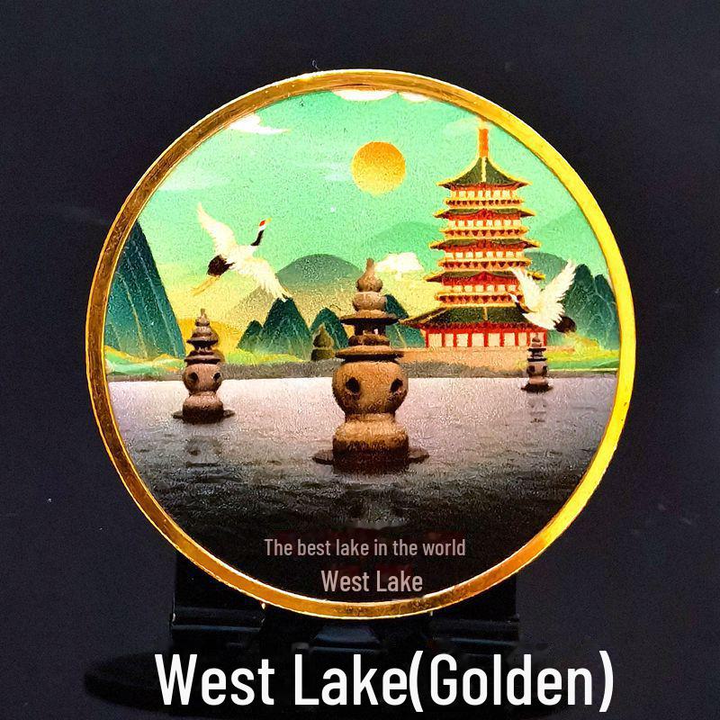 

Памятные монеты и марки с живописными видами: Западное озеро, Башня желтого журавля, Запретный город, Достопримечательности Цзючжайгоу 40*1.5mm