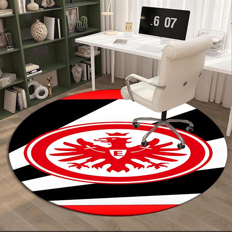 Eintracht Frankfurt Crest Round Rug for Livingroom,Bedroom, Palyroom, Chair Rug, Area rug, Circle Carpet, Fan Christmas gift