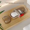 Portable Mini Soap Box with Sealed Lid and Drain - Transparent, Lightweight, High-End Design