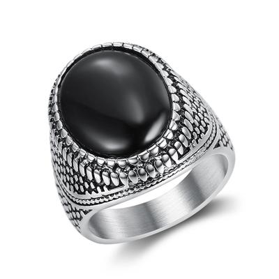 European And American Hip -Hop Punk Retro Accessories Zircon Ring Creative Men 'S Titanium Jewelry Ring