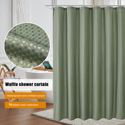 1 set tenda da doccia con ganci trama a nido d'ape multicolore disponibile lino spesso facile