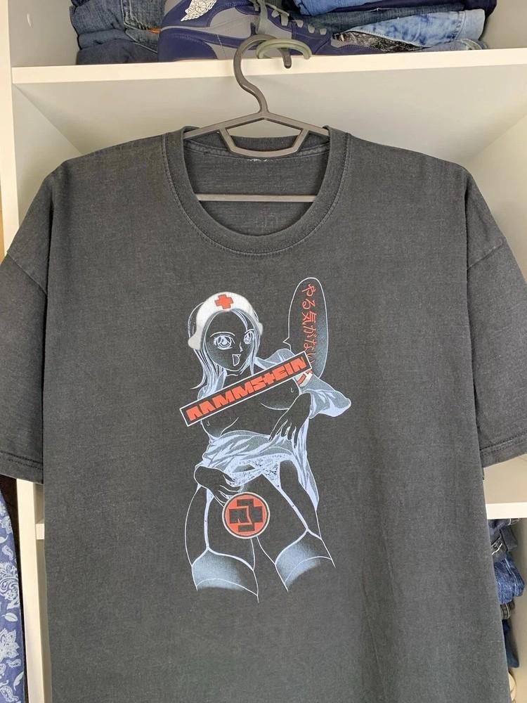 Vintage Rammstein Anime Nurse T-shirt Unisex T-Shirt