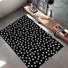 Black Carpet with White Star Pattern, Modern Living Room Decor Rug Suitable for Use As an Anti-slip for Living Room Bedroom Sofas
