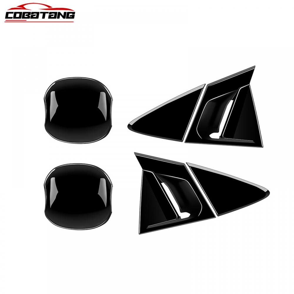 COBATANG Rear Door Handle Covers and Front Door Bowl Garnish for the New Prius 60 Exterior Custom (5th Generation, Series, ZVW60, MXWH60, ZVW65,