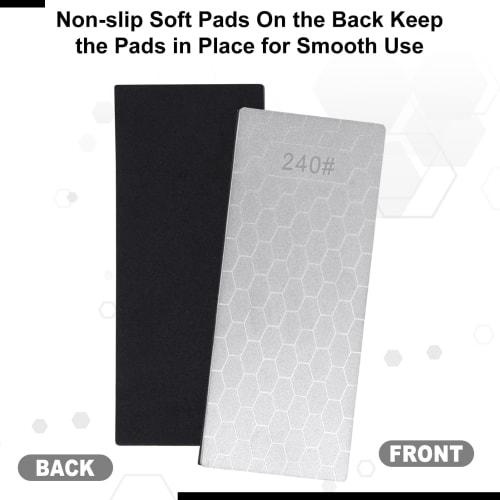 GOLD DEER 8-Piece Diamond Whetstone Set, 240/400/600/800/1000/1500/2000/3000 Grit, Perfect for Sharpening, Finishing, and Double-Sided Polishing. Incl