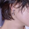 [silver925] Clear Pear Drop Earring