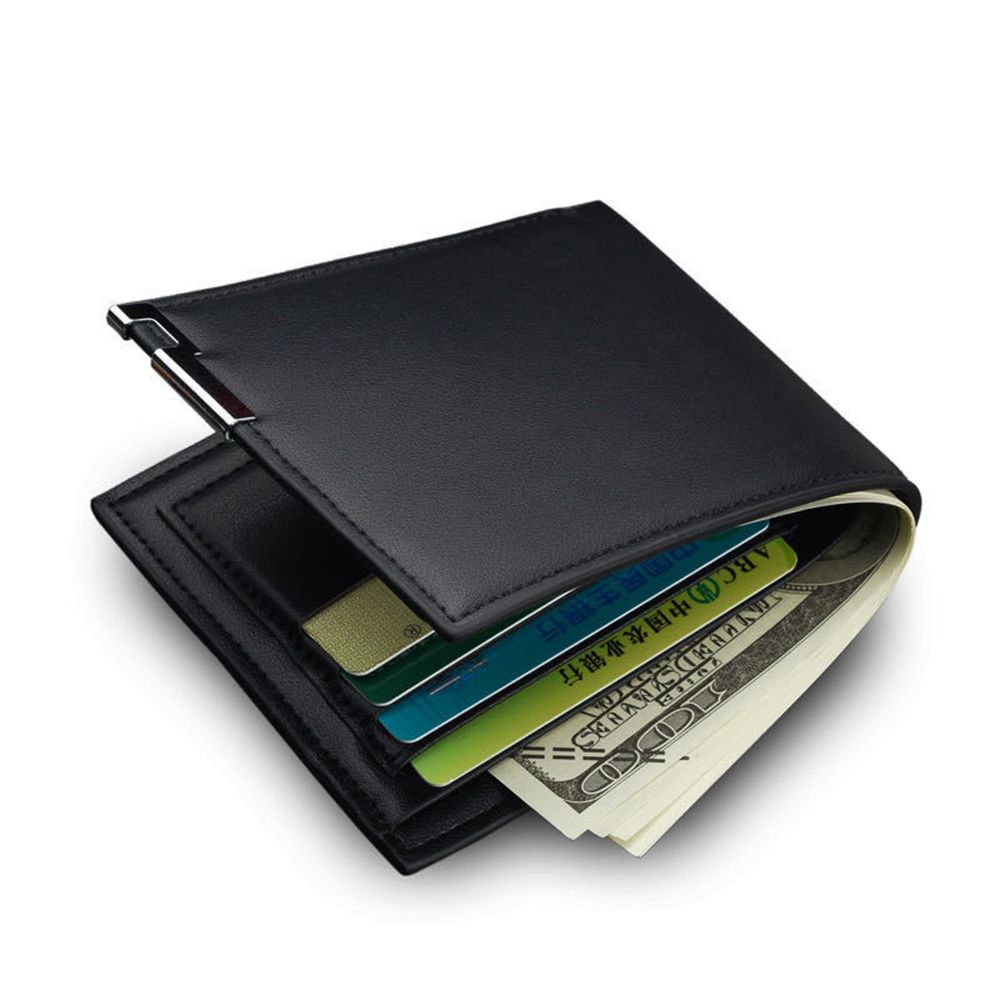 

PU Leather Card Bag ID Credit Card Holder Money Clips Mini Coin Purse Male Purses Men Wallet