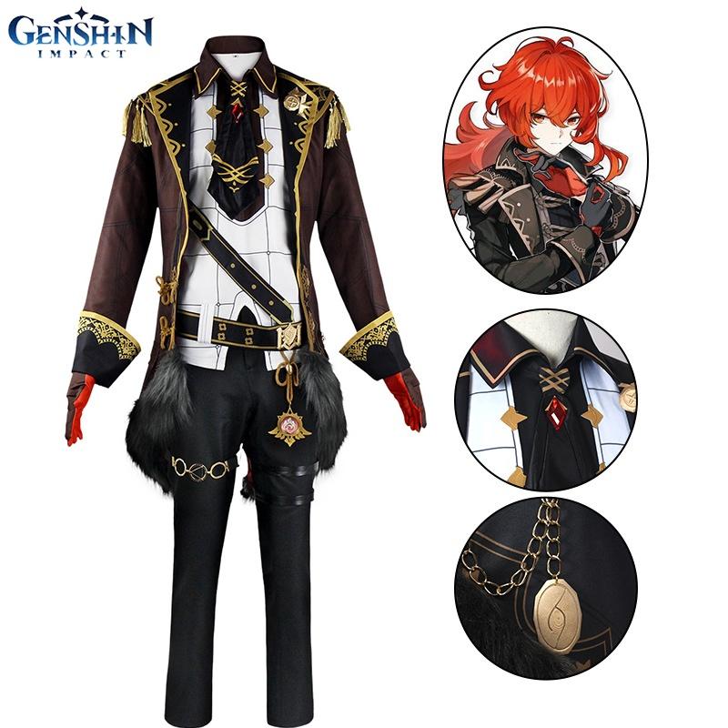 Bronzing Technology Genshin Impact Diluc Cosplay Costume For Men