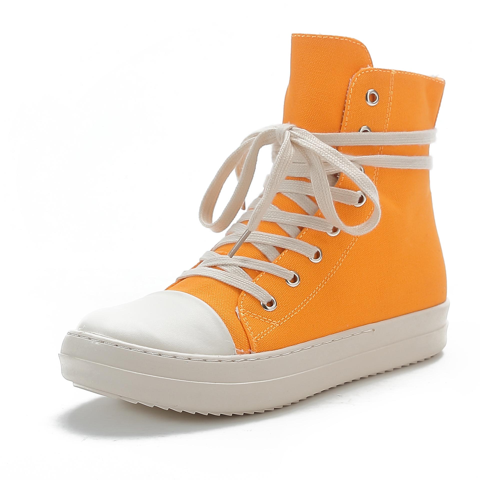 

Винтажные женские кроссовки на платформе, высокие, со шнуровкой крест-накрест, мужская повседневная обувь, дизайнерский бренд для досуга, модная обувь на шнуровке, ботильоны на молнии 37 оранжевый