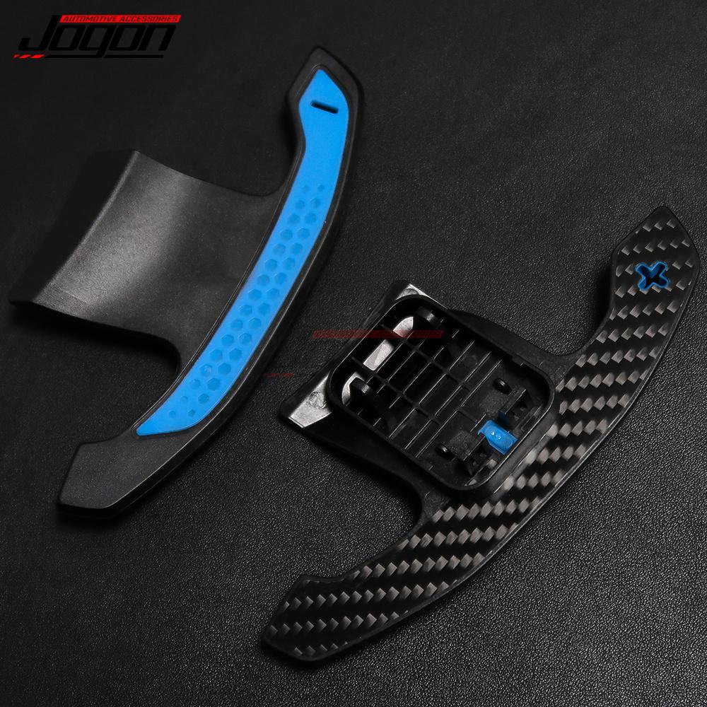 Real Carbon Fiber Steering Wheel Shift Paddle Shifter Cover Trim For Toyota Supra A90 MK5 Car Replace Accessories