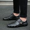 New Spring Men'S Handmade Genuine Leather Casual Shoes Breathable Large Size 48 Walking Soft Italian Driving Outdoor Moccasins