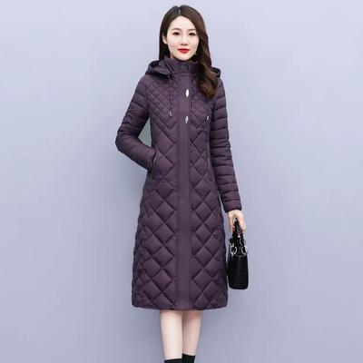 Women Winter Long Detachable Hooded Plus Size Jacket Female Elegant Warm Parker Overcoat