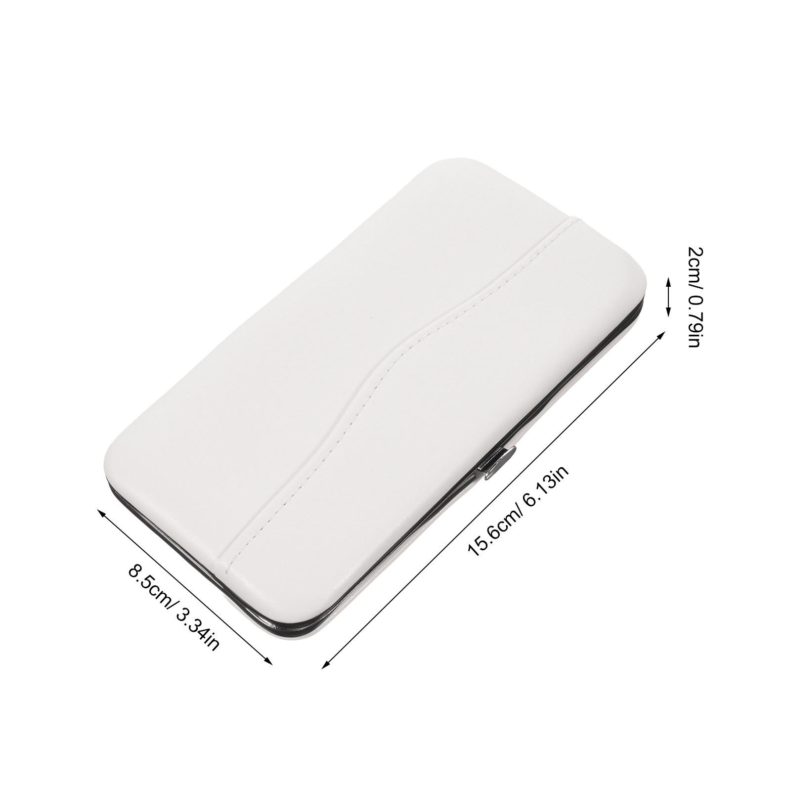 

Lash Extension Tweezers Storage Case Sleek Soft Touch PU Metal Buckle Organizer for Eyelash Tools Scissors Professional Makeup белый