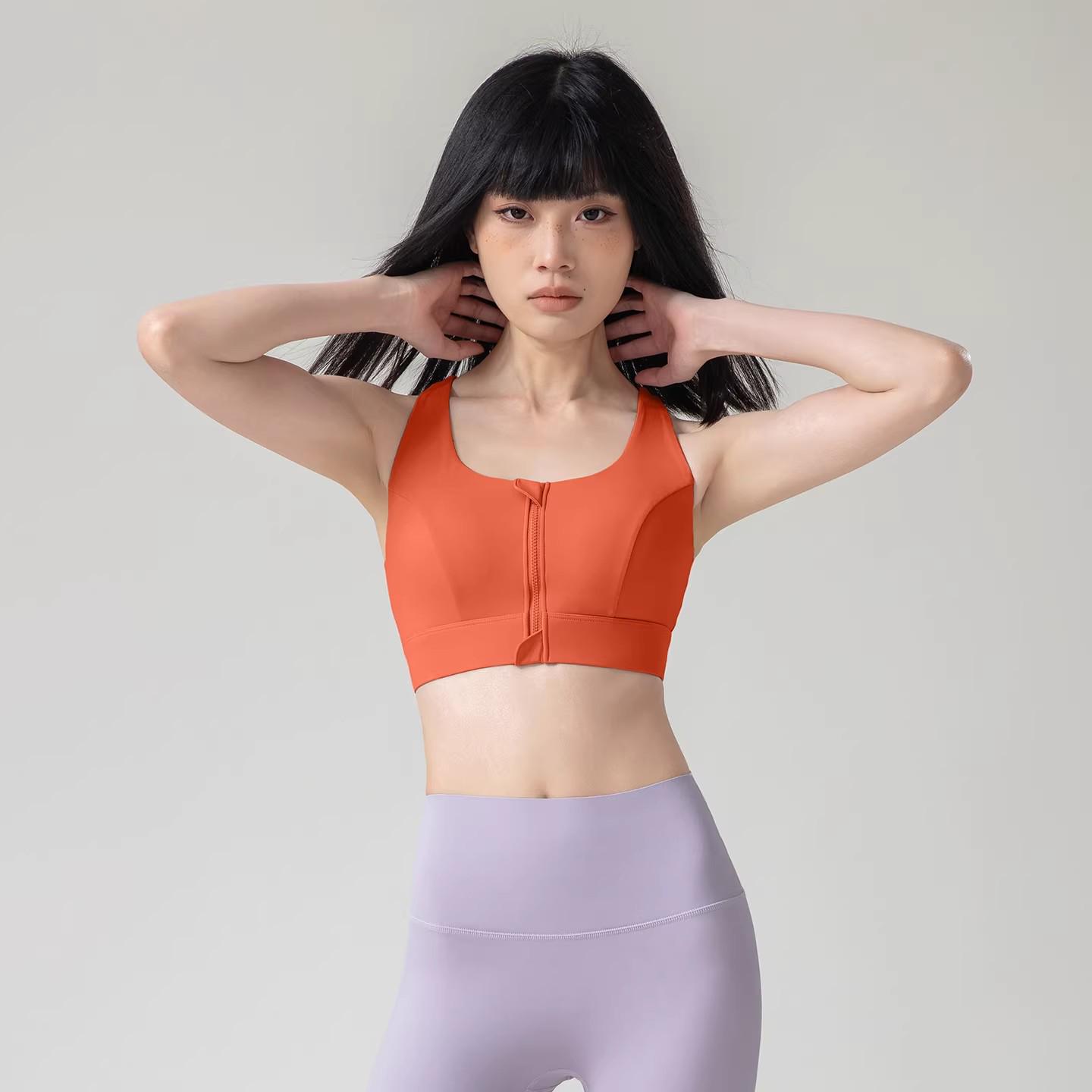 Women s High-Impact Front Zip Sports Bra M
