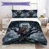 Dark Forest Owl Pattern Bedding Uilt Set Uilt Cover Pillowcase Home Decoration Birthday Gift (1 * Duvet Cover + 2 * Pillowcase Without Core)