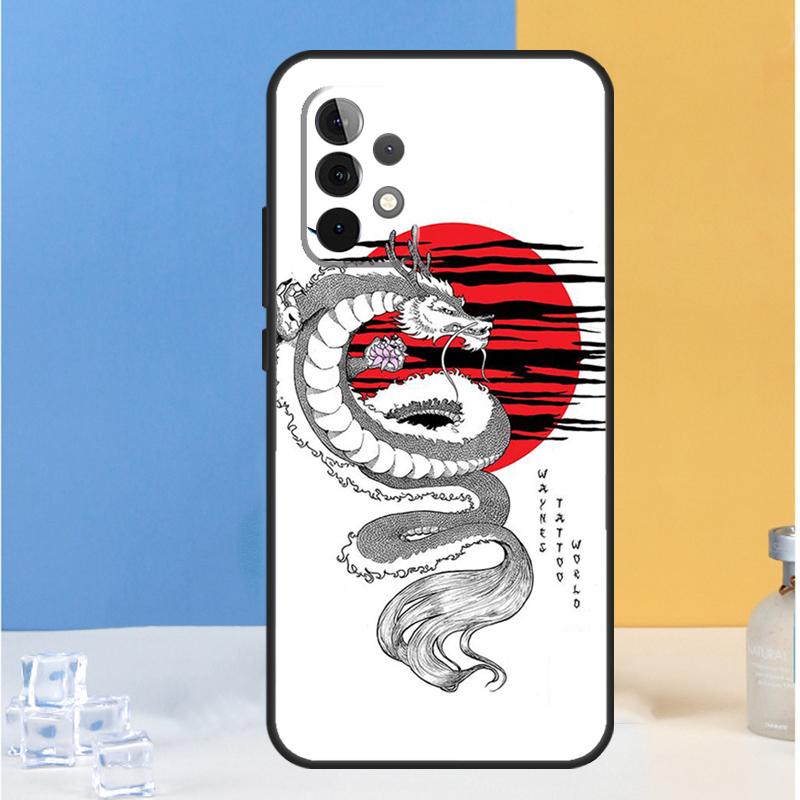 Japanese Dragon Style For Samsung Galaxy A05 A06 A13 A33 A53 A36 A26 A16 A54 A34 A14 A32 A52 A55 A35 A15 A56 Case