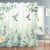 Spring Flowers and Plants Birds Shower Curtain, Bathroom Decorative Shower Curtain, Waterproof Shower Curtain with Hooks