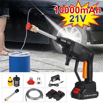 21V 10000mAh Akumulátorová vysokotlaká myčka Stříkací pistole na vodu Čištění auta Tlaková vodní tryska Čisticí stroj pro Baterii