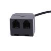 Improvement Telephone Line 2 Female To 1 Male RJ9 Adapter Line Extension Cable Cords Splitter Cord