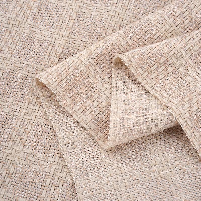 Woolen Tweed Plaid Chenille Fabric Woven Small Fragrant Fabric DIY Elegant Fashion Coat Skirt Designer