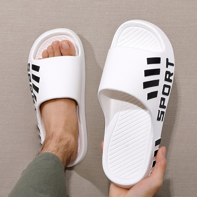 

Summer slippers men s indoor and outdoor wear cool slippers one-word slippers EVA sports slippers ins slippers men 44-45 positive code кавовий