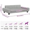 Dog Bed - VIDAXL - 100x54x33 Cm - Velvet - Light Grey - Rectangular