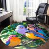 1PC Birds Nature Office Round Area Rug, Mat Suitable For Office, Under Office Chairs Bedroom Living Room Home Decor, Room Deco