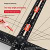 Multifunctional T-square and Punching Positioning Ruler