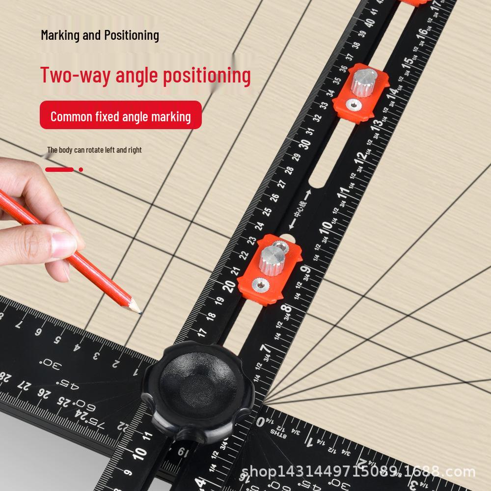 Multifunctional T-square and Punching Positioning Ruler
