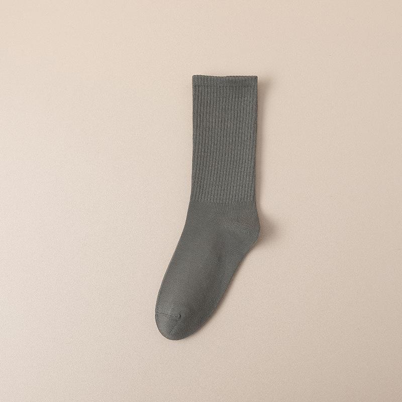 Japanese Style Women’s Ruffle Mid-Calf Socks - Spring/Summer Odor-Resistant Cotton In Black & White.