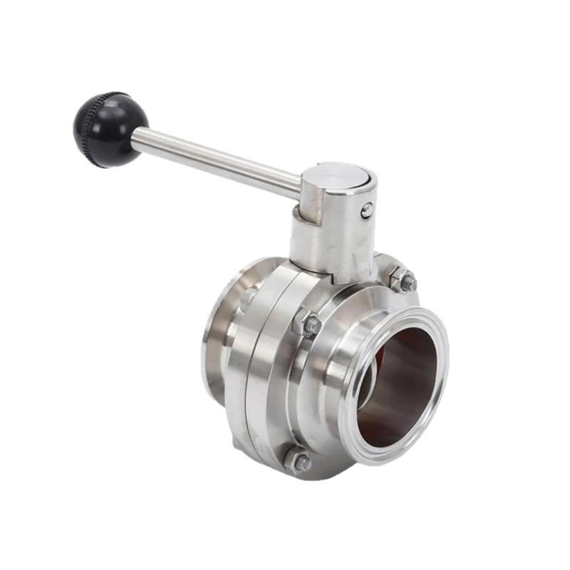 652F Sanitary Clamp Butterfly Valves for Dairy Product Homebrewed Beer Enduring
