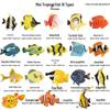 Ocean Wildlife Simulation Toy Set: Sea Turtle, Shark, Whale, Sea Lion, Tiger Shark, Manta Ray, Seal, Grouper.