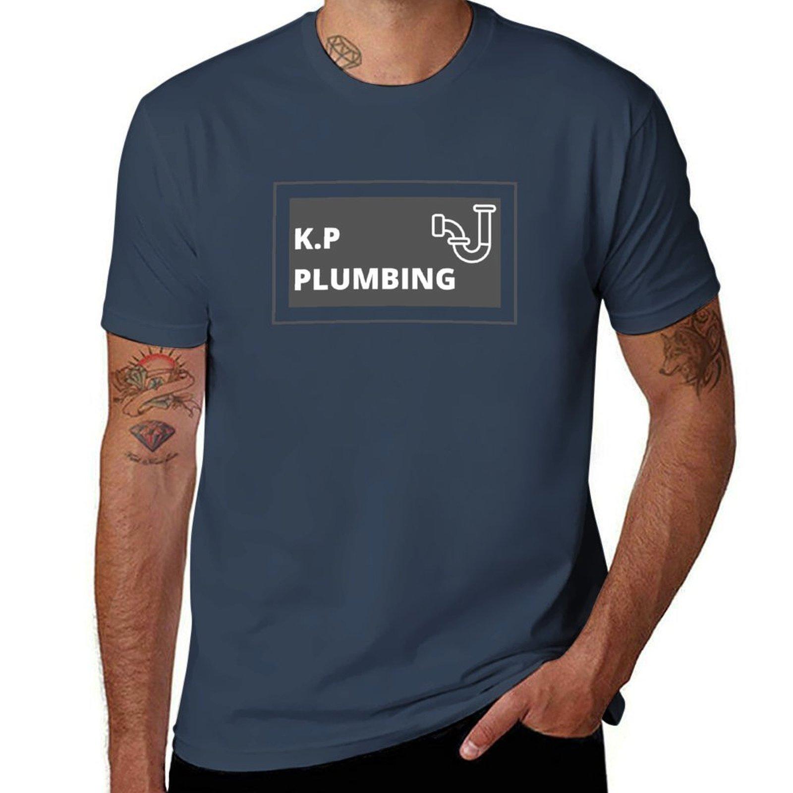 KP Plumbing Karl Pilkington Inspired Design TShirt Plus Size Lightweight Tee Shirt S
