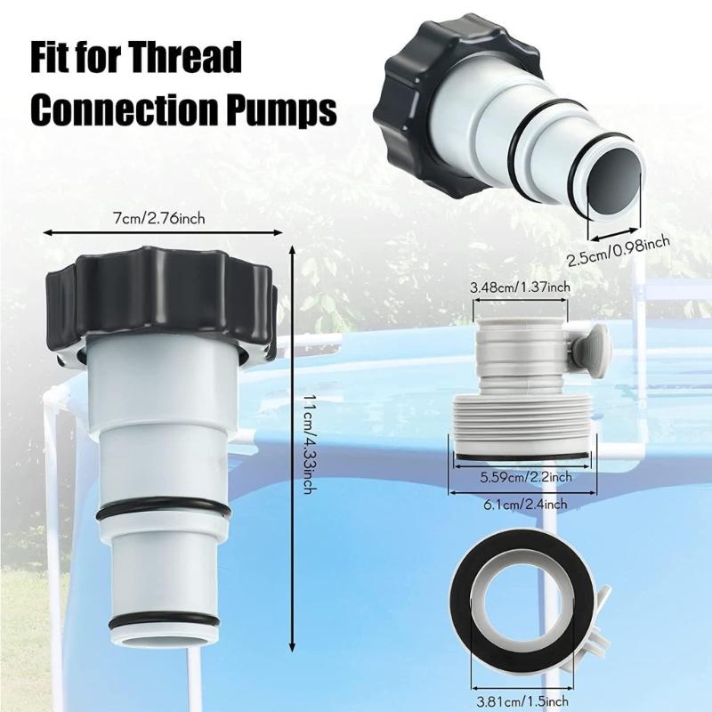 2Pcs Pool Hose for Above Ground Pools 1.5In Diameter 59In Length Replacement Swimming Pool Pump Hose with Hose Clamps
