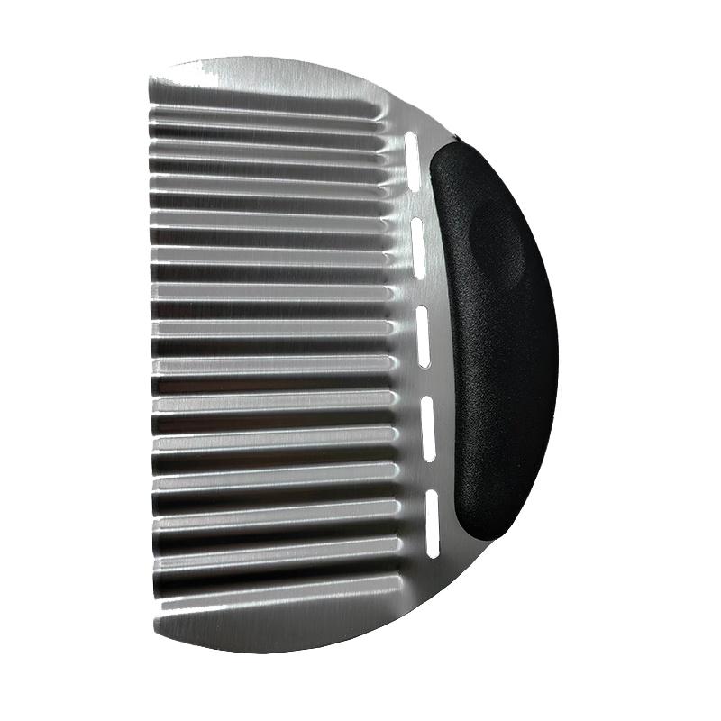 Stainless Steel Potato Cutter Crinkle Chopper Vegetables Fruits Easy To Use Wavy Blade Design Ergonomic Handle French Fry Slicer