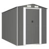 3147440 vidaXL Abri de jardin Gris clair 192x357x223 cm Acier galvanisé