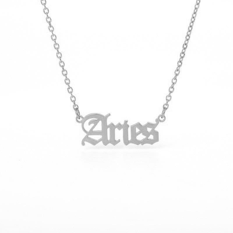 Collana con Ciondolo Zodiacale in Acciaio Inossidabile Dodici Costellazioni