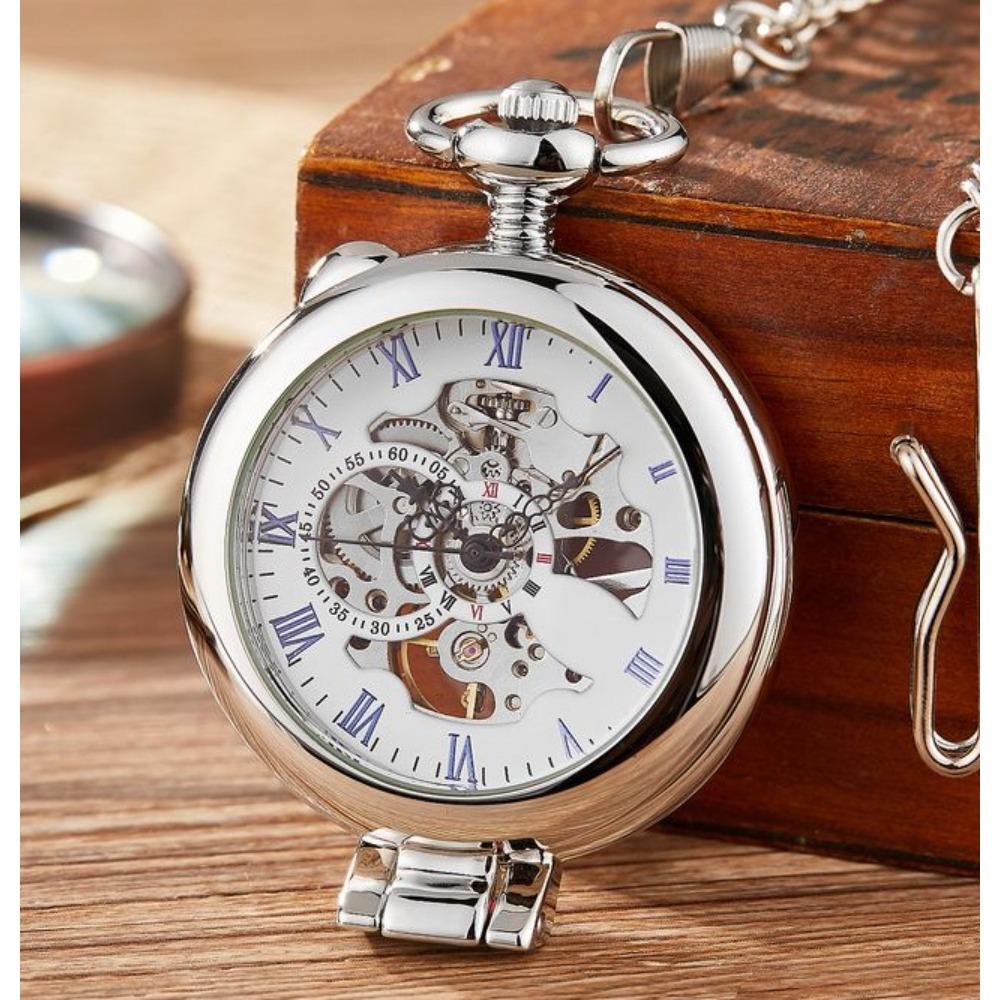 Золотые механические карманные часы, модные и стильные позолоченные прозрачные полые роскошные часы