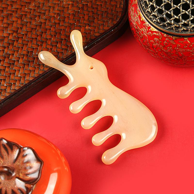 Five-Claw Meridian Massage Comb - Natural Scalp Therapy Tool with Five-Finger Design and Custom Logo Printing